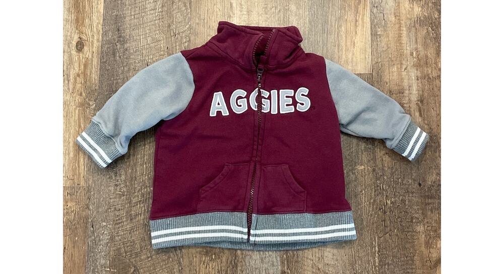 Texas A&M 12-18 months full zip fleece bomber jacket by Colosseum